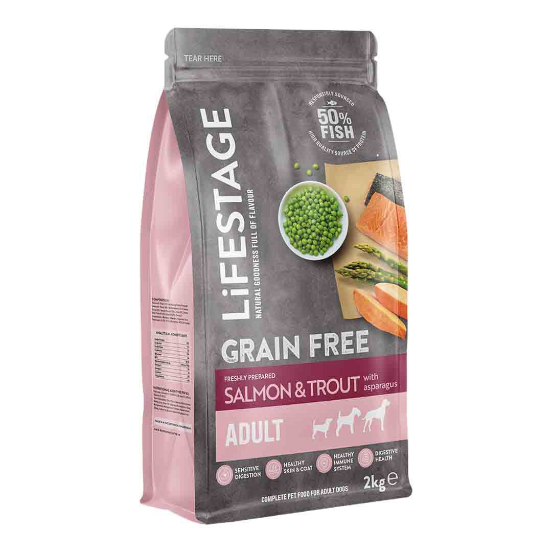 Lifestage Grain Free Salmon Trout With Asparagus 2kg Grain Free Dog lifestage-grain-free-salmon-trout-with-asparagus-2kg-grain-free-dog