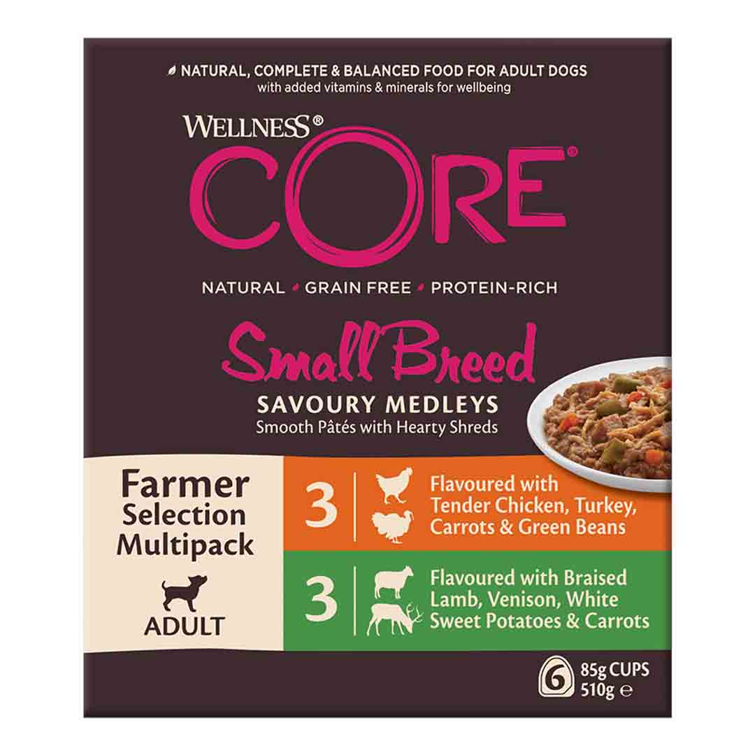 Wellness Core Wellness Core Medleys Farmer Adult Wet Dog Food pet food packaging