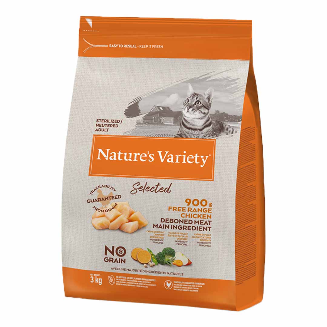 Natures menu Natures Menu Variety Selected Sterilised Range Adult Dry Cat Food pet food packaging