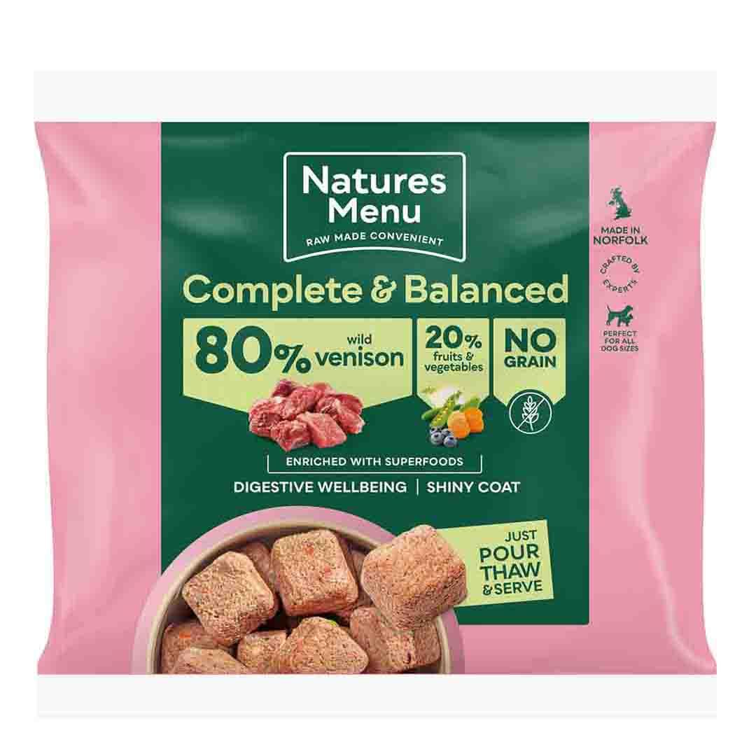 Natures Menu Country Hunter Wild Venison Nuggets 1kg Frozen Dog Food