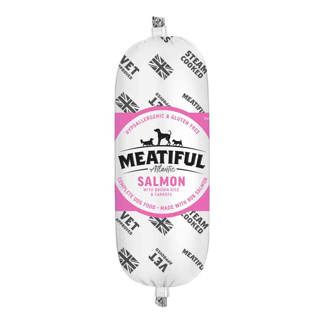 Meatiful Meatiful Scottish Brown 38 Carrots Sausage Salmon Adult Dry Dog Food pet food packaging
