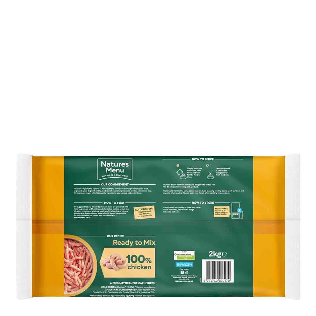 Natures Menu Frozen Freeflow Chicken 2kg Frozen Dog Food
