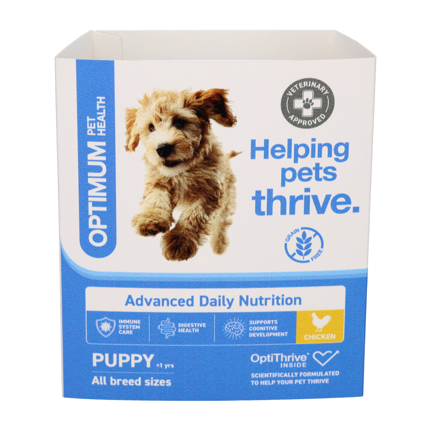 Jollyes Brand Jollyes Brand Optimum Pet Health Chicken Puppy Wet Dog Food pet food packaging
