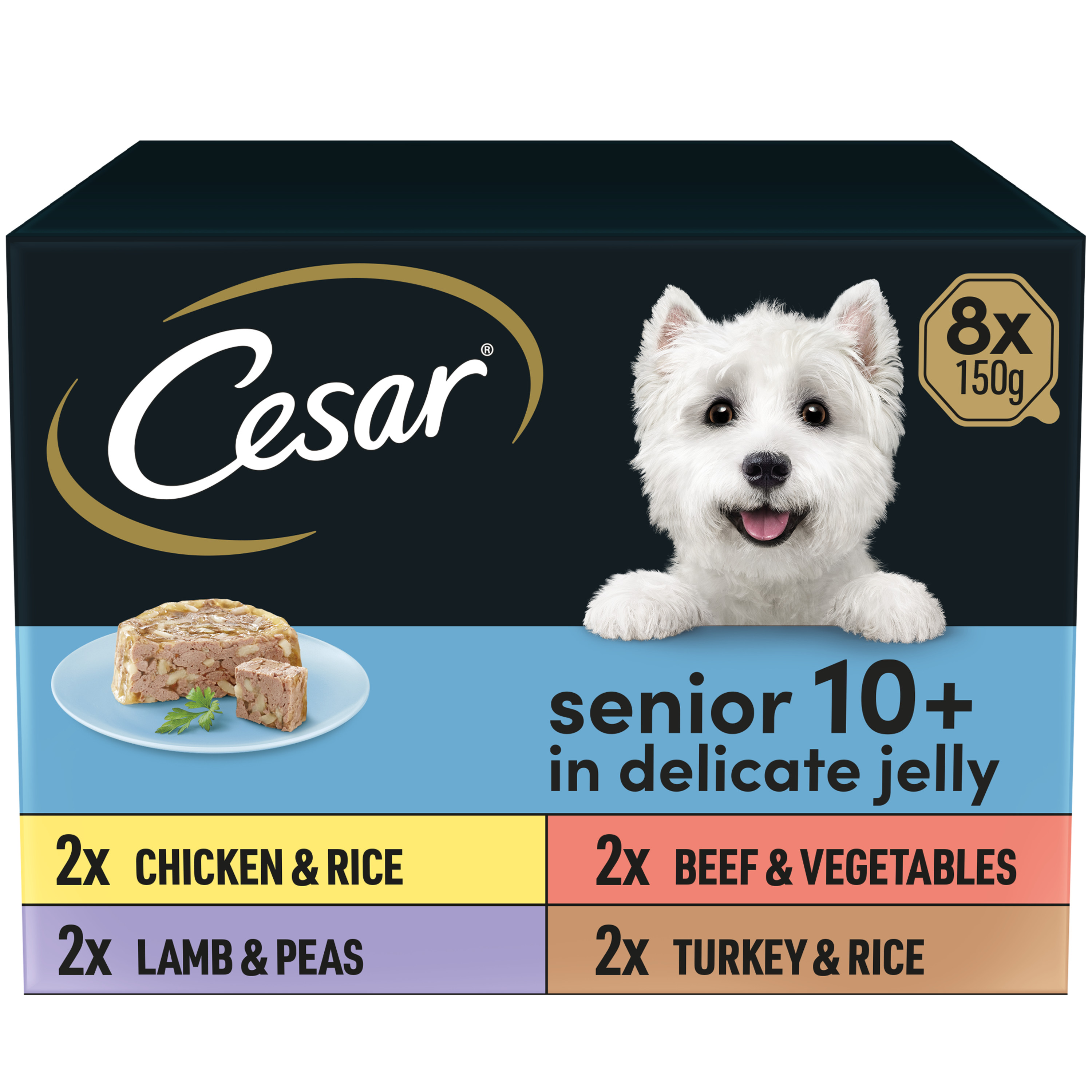 Cesar Cesar Delicate Senior Wet Dog Food pet food packaging