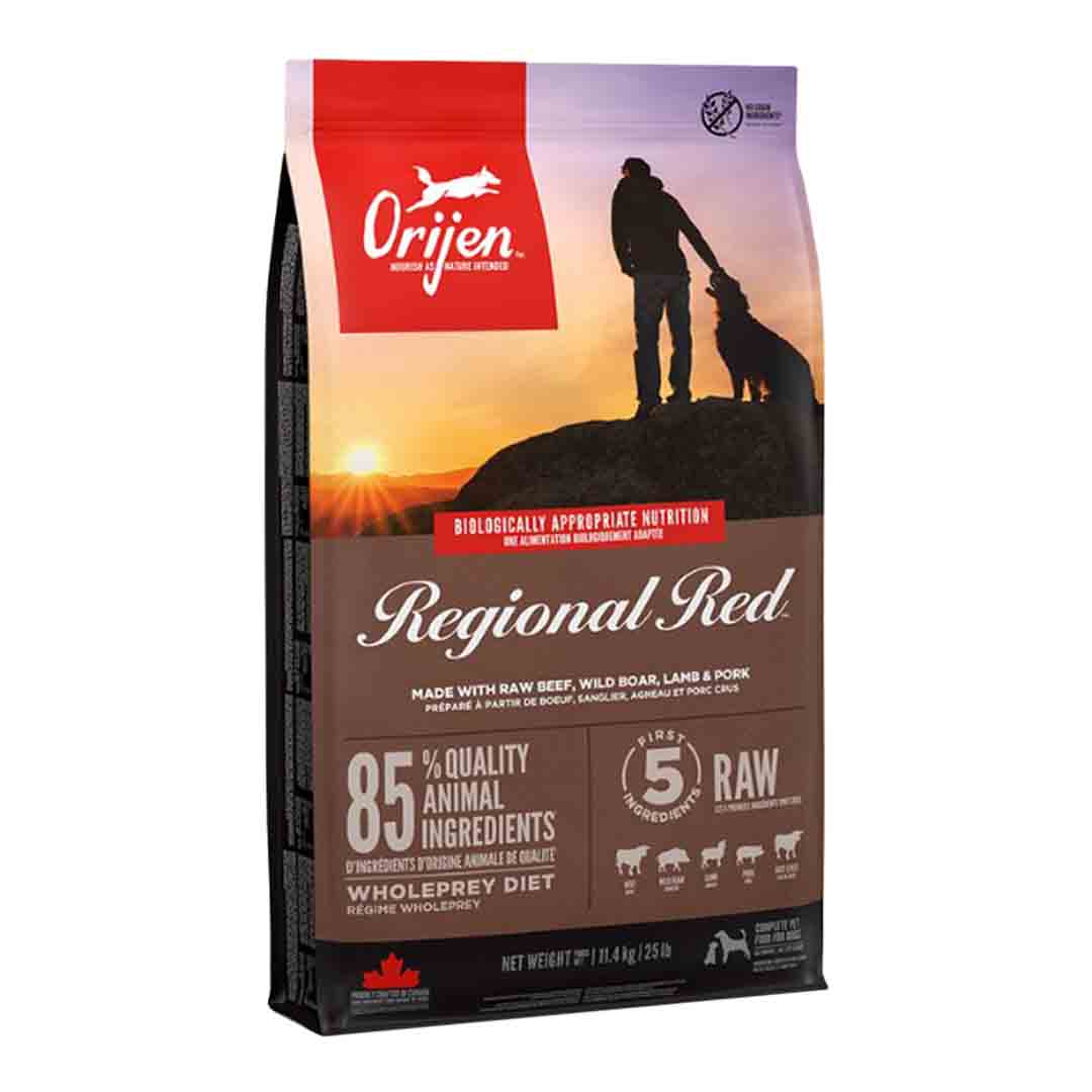 Orijen Orijen Regional Red Beef Lamb Liver Pork Adult Dry Dog Food pet food packaging