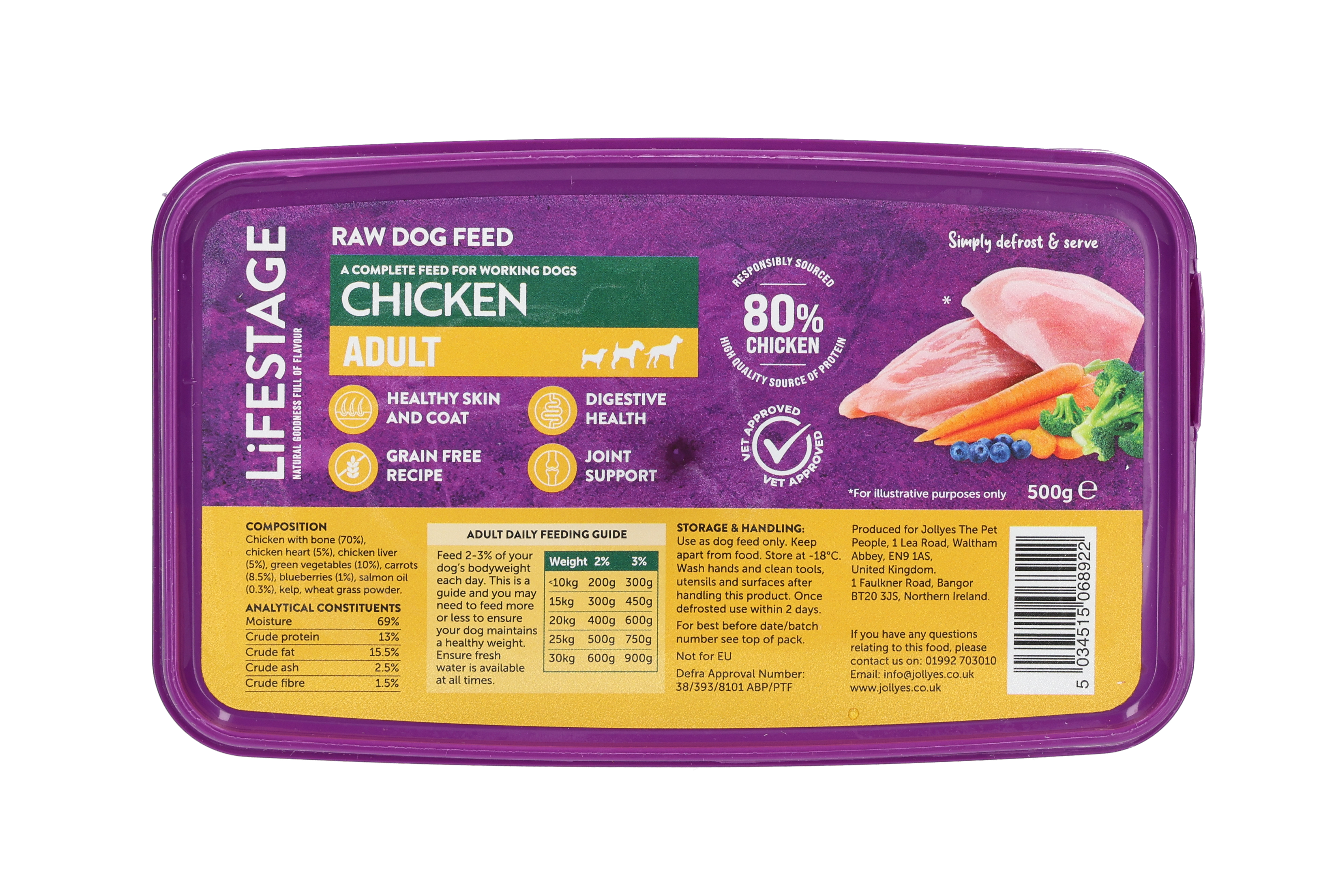 Lifestage Lifestage Grain Free Raw Chicken Adult Dry pet food packaging