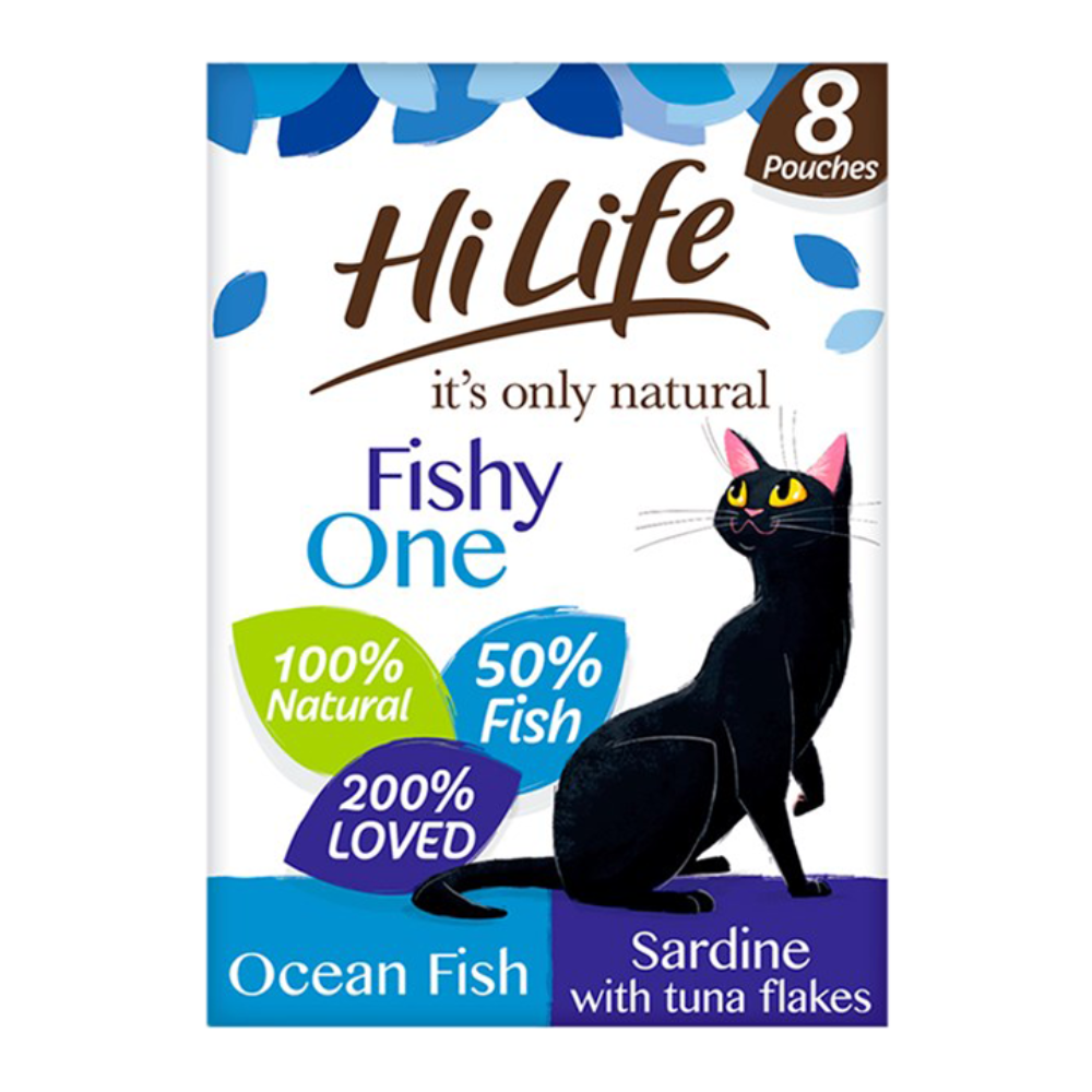 HiLife Hilife It Only The Fishy One Adult Wet Cat Food pet food packaging