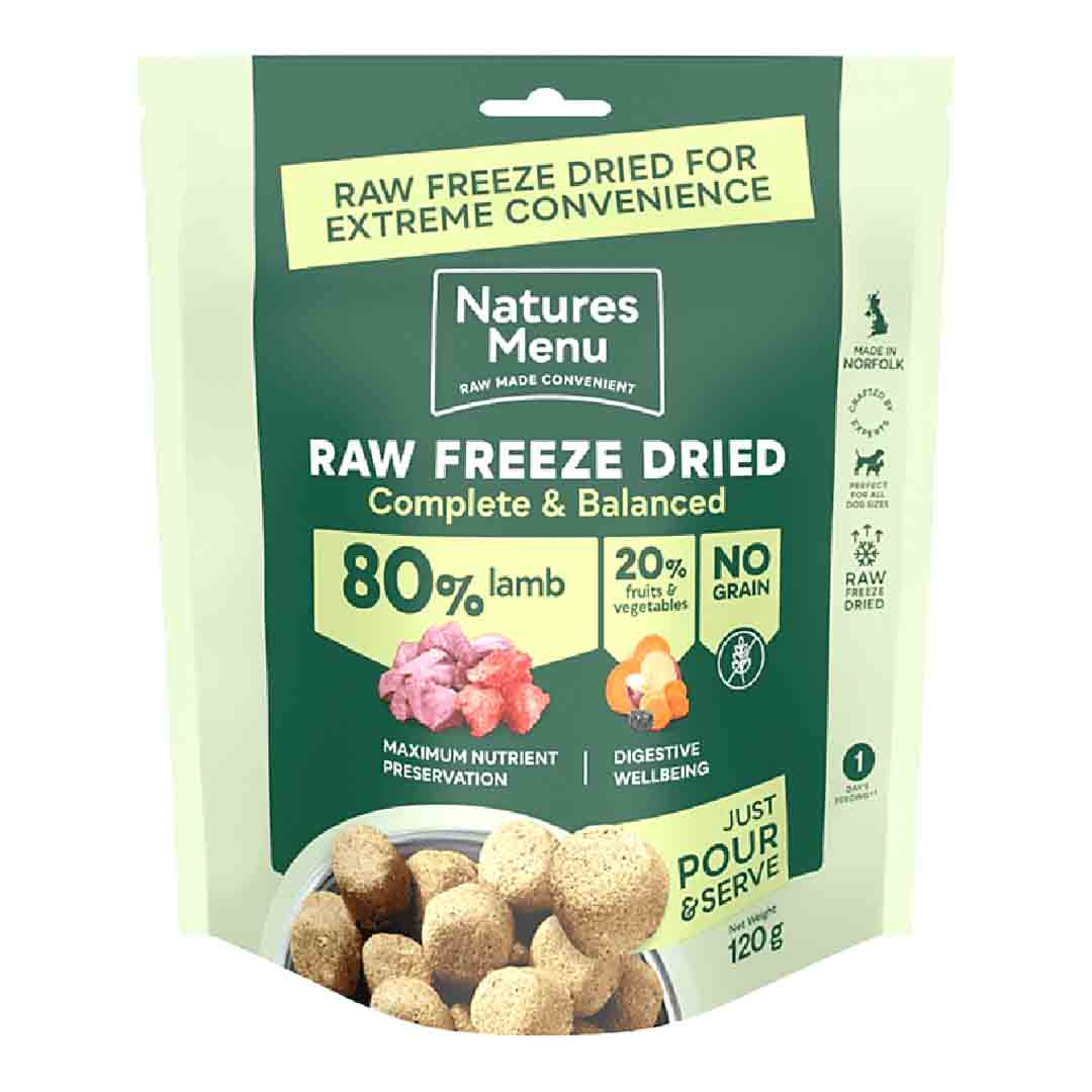 Nature’s Menu Freeze Dried Lamb Raw Dog Food Jollyes