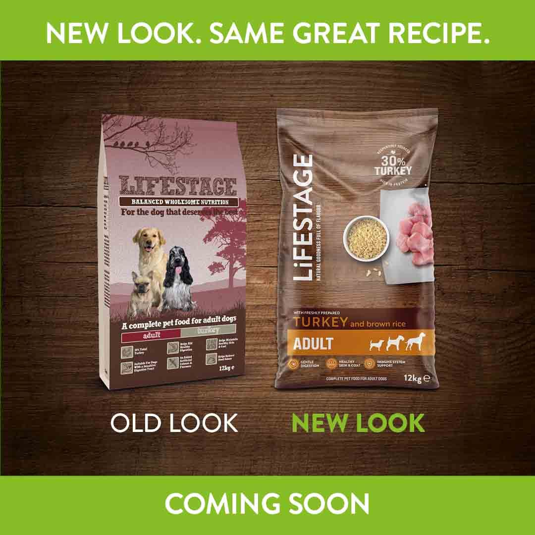 Lifestage Adult Dog Food Turkey & Brown Rice 12kg Dry Dog Food