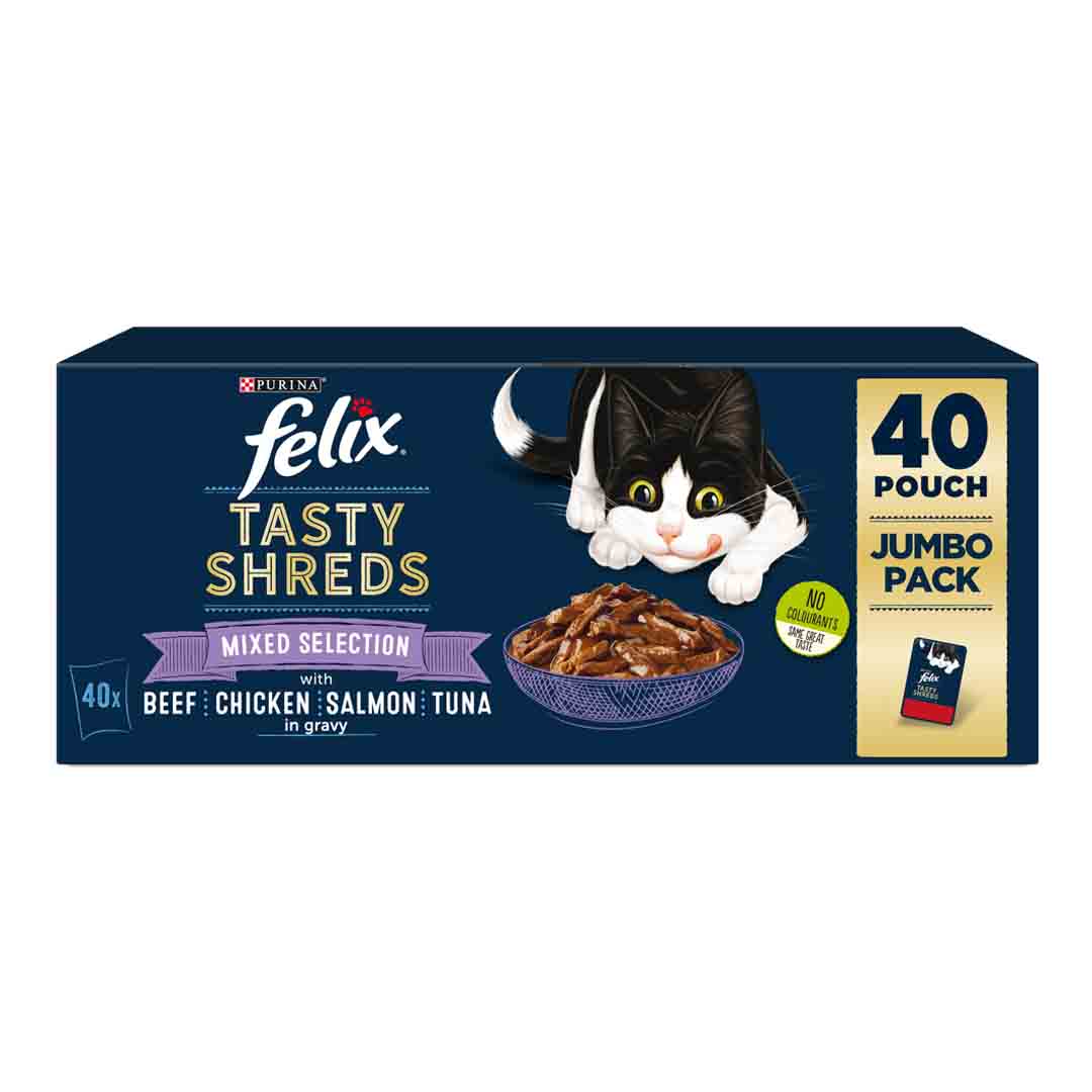 Felix Tasty Shreds Mixed Pack Wet Cat Food Jollyes