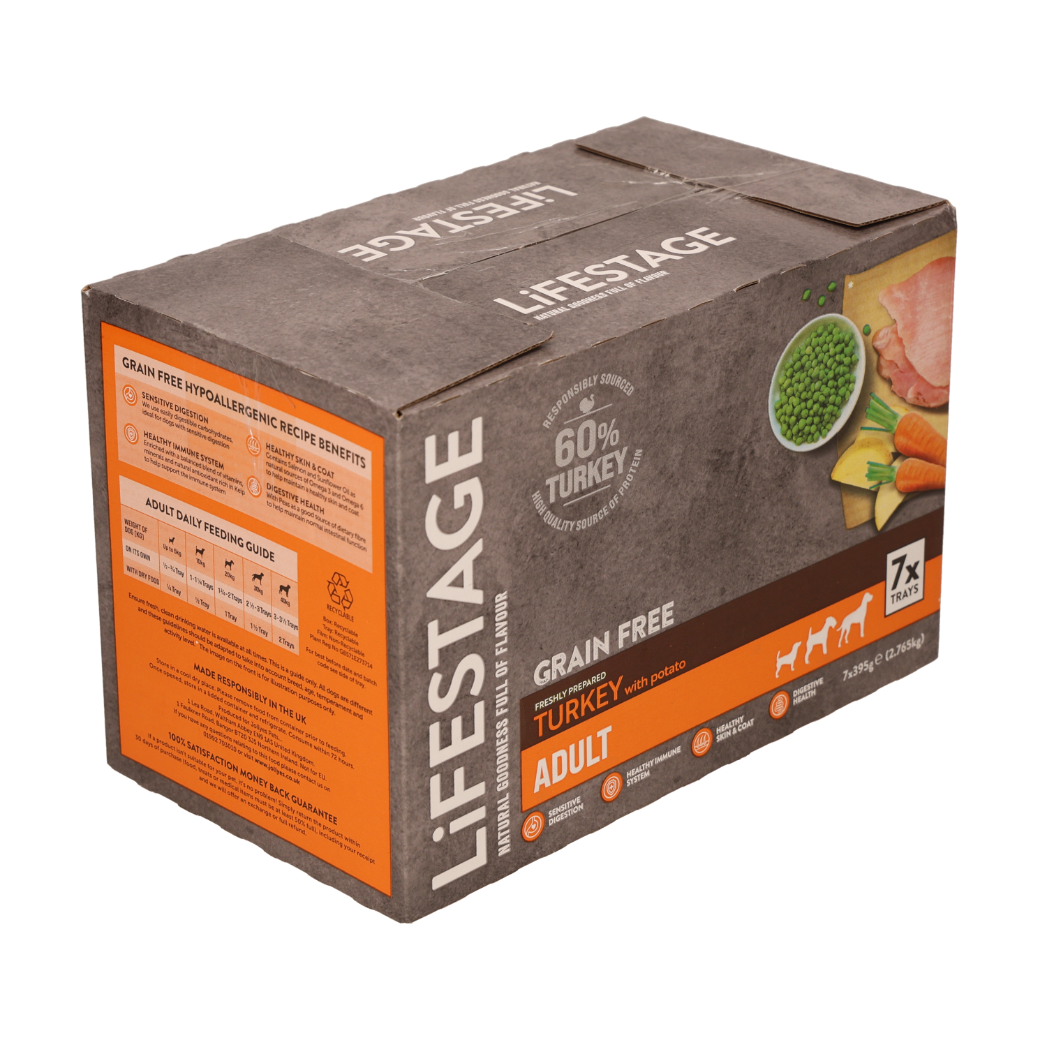 Lifestage Grain Free Adult Wet Dog Food Turkey 7x395g | Jollyes
