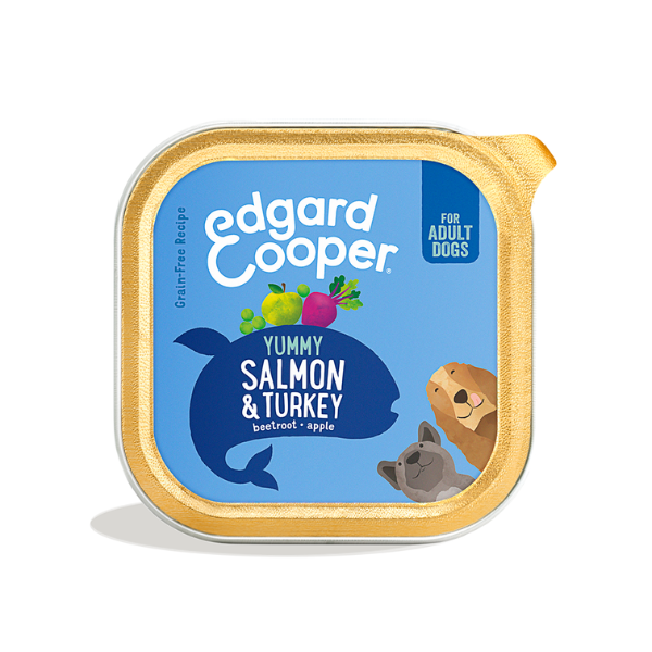 Jollyes Brand Jollyes Brand Edgard 38 Cooper Cup Salmon Turkey Adult Wet Dog Food pet food packaging