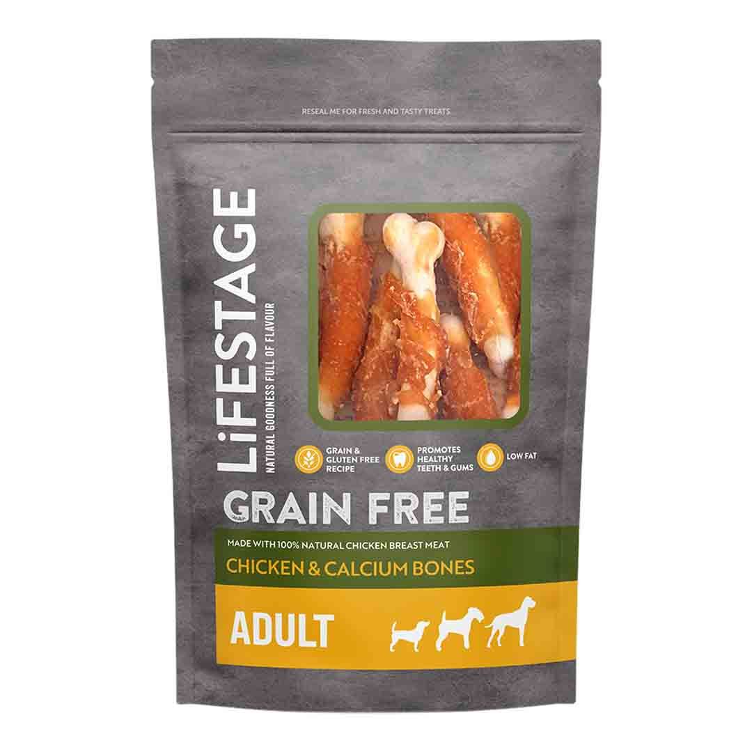 Lifestage Chicken Wrapped Calcium Bones Dog Treat 100g Dog Chews