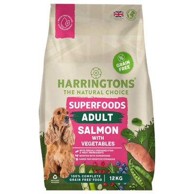 Harringtons Harringtons Grain Free Superfoods Beef Adult Dry Dog Food pet food packaging