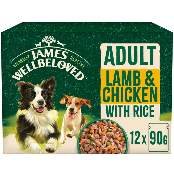 James Wellbeloved James Wellbeloved 38 Chicken Lamb Adult Wet Dog Food pet food packaging