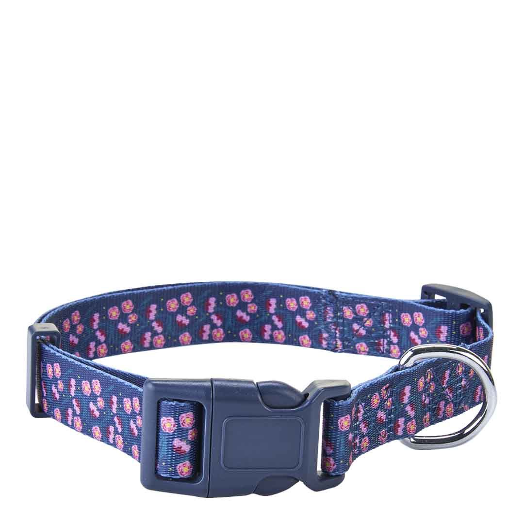 Rufus & Rosie Dog Collar Pink Flowers Extra Large Dog Collars