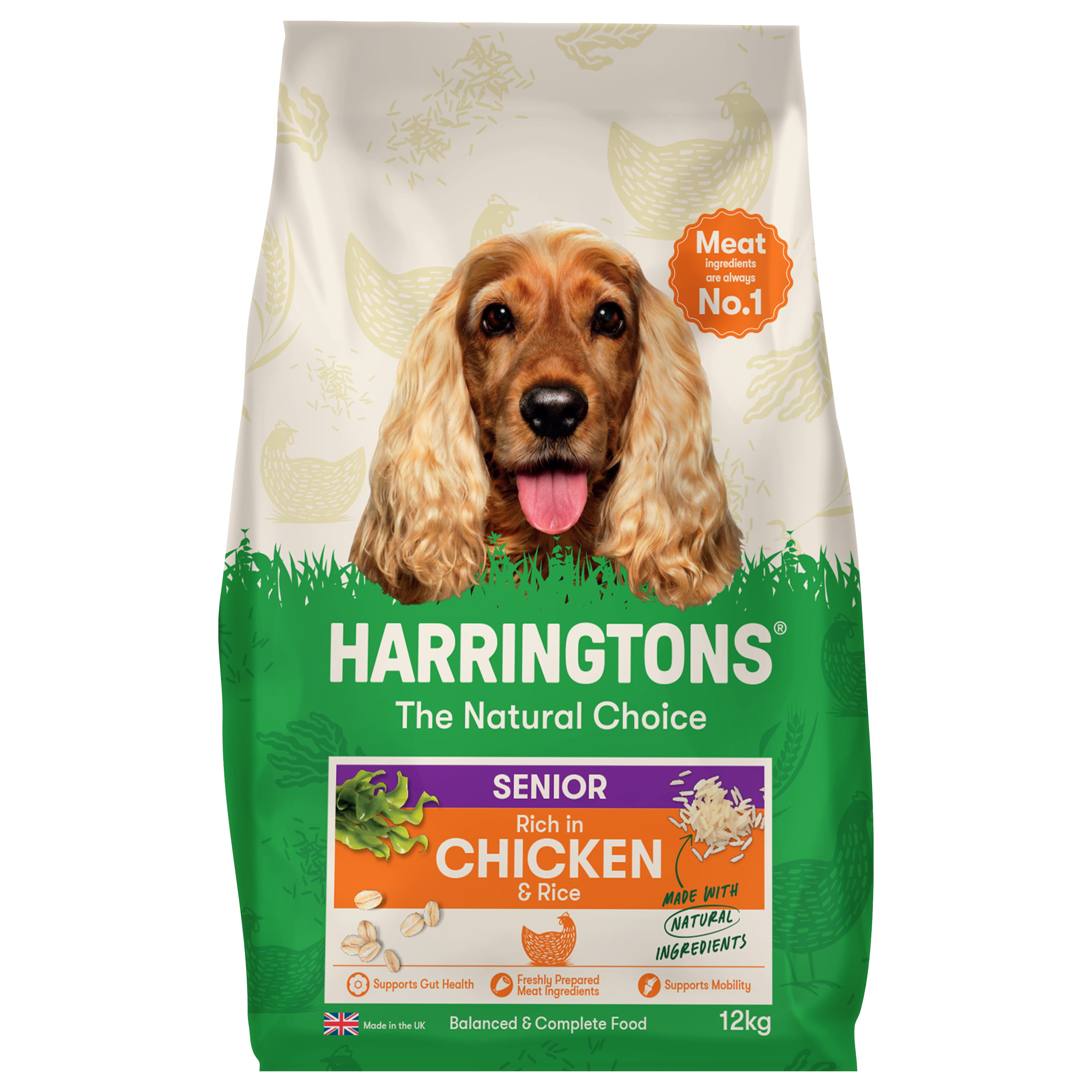 Harringtons Harringtons Chicken Senior Dry Dog Food pet food packaging