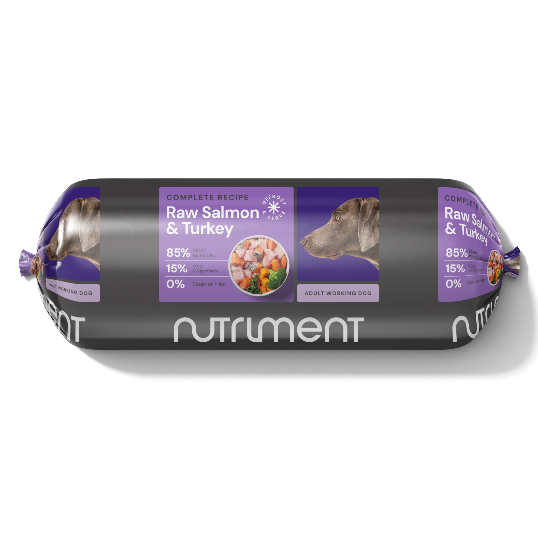 Nutriment Nutriment Raw 38 Chubb Salmon Turkey Adult Dry Dog Food pet food packaging