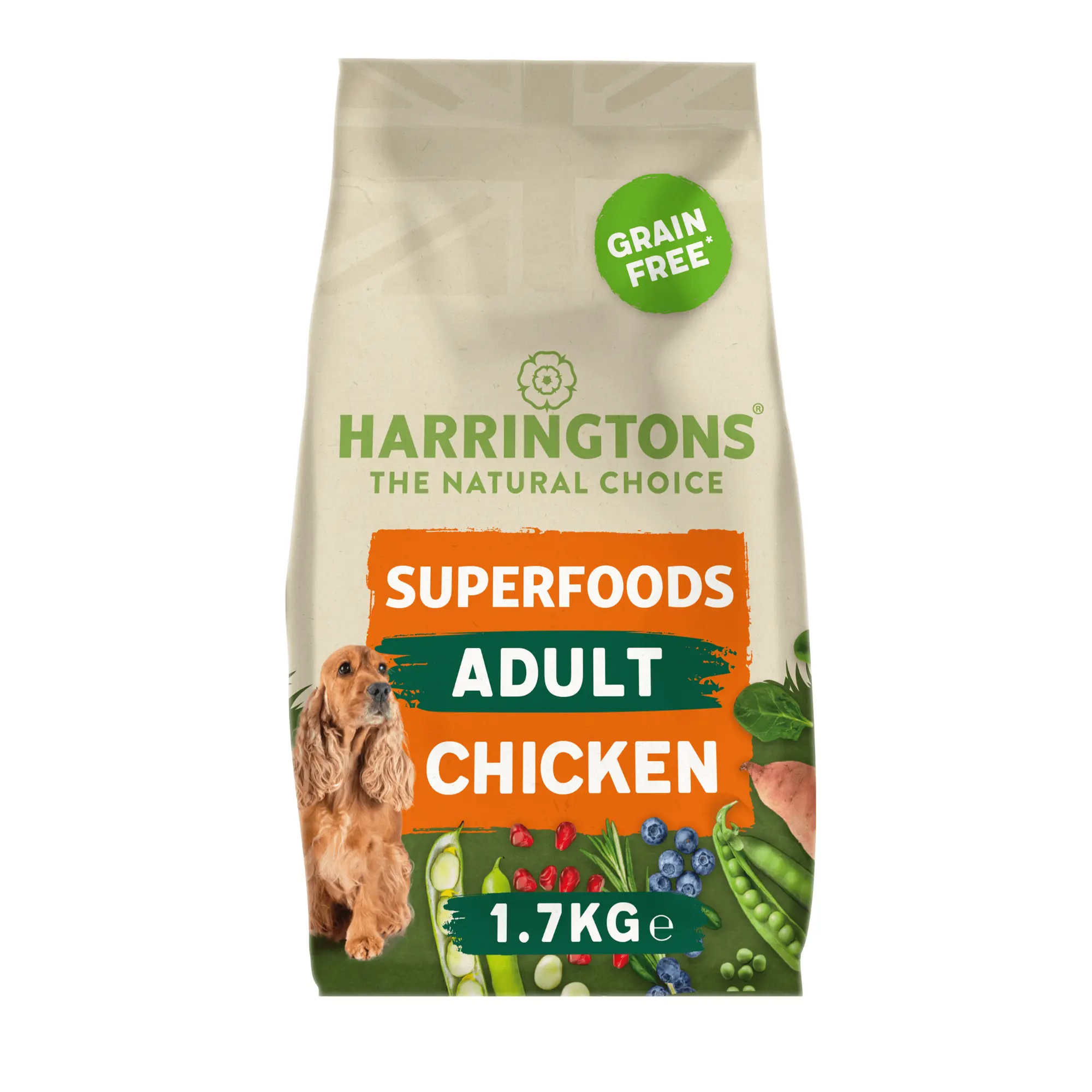 Harringtons Harringtons Grain Free Superfoods Chicken Adult Dry Dog Food pet food packaging