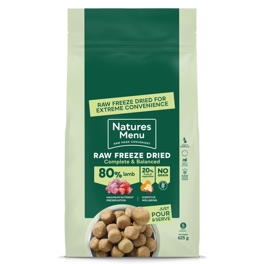 Natures menu Natures Menu Raw Freeze Dried Nuggets Lamb Adult Dry Dog Food pet food packaging