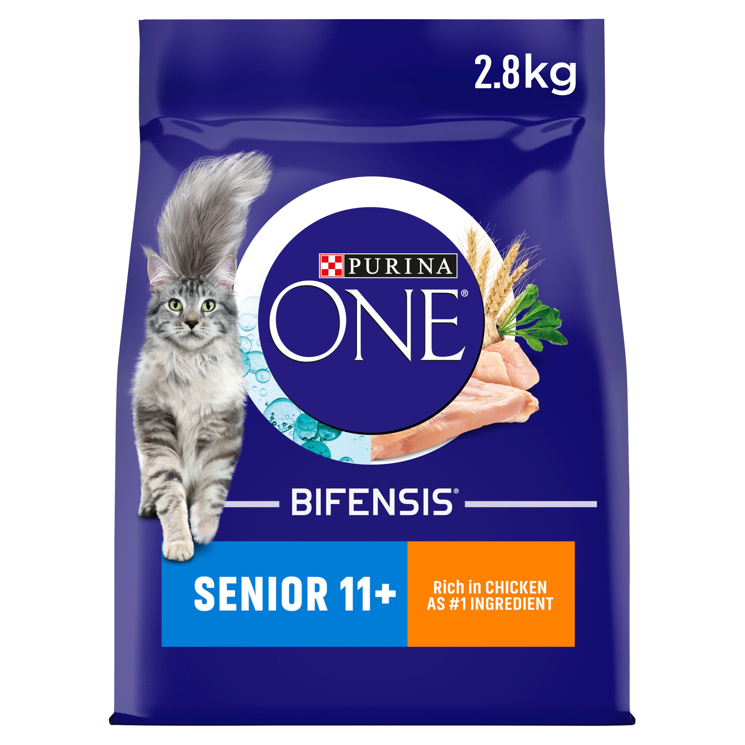 Purina One Purina One Chicken Senior Dry Cat Food pet food packaging