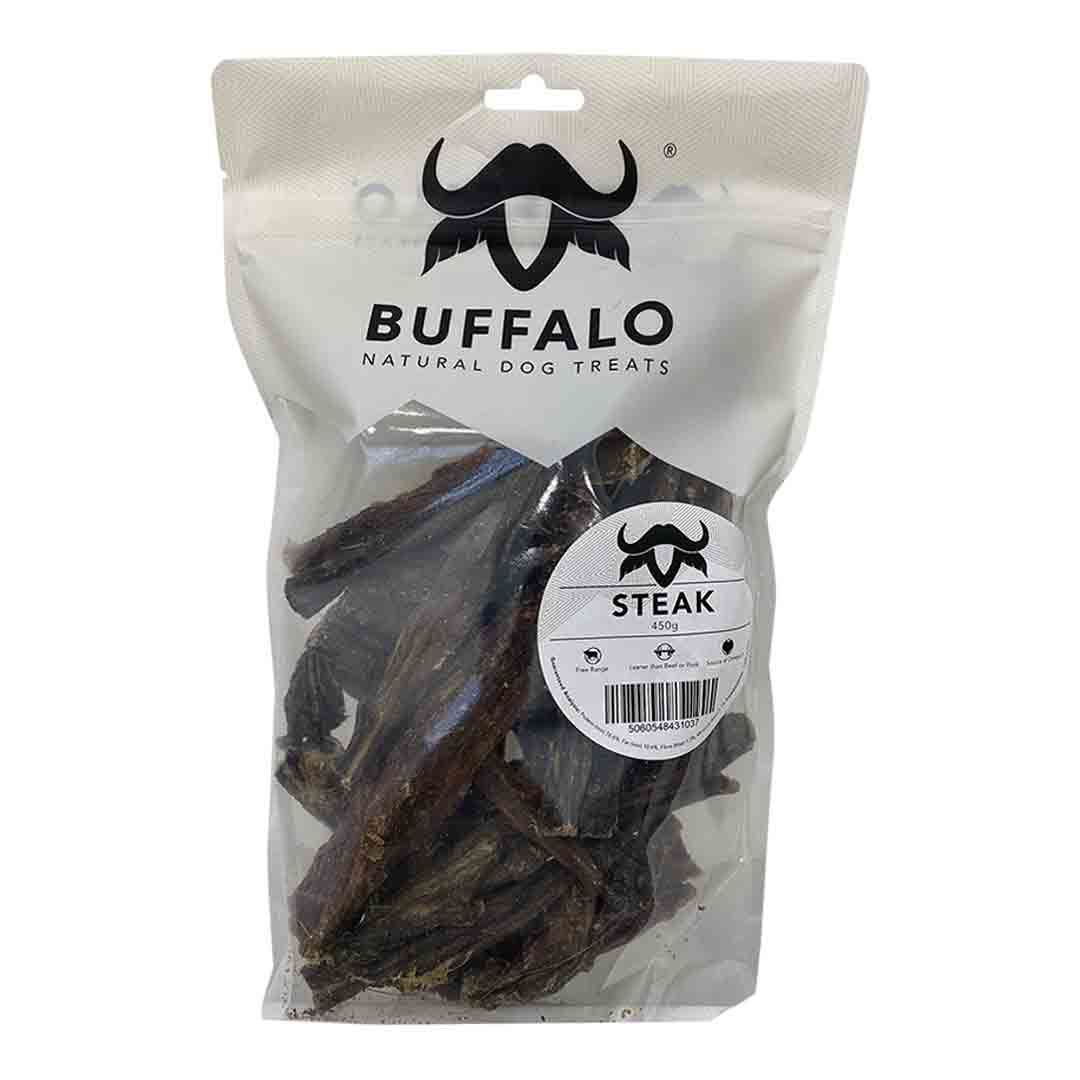 Buffalo Natural Dog Treats Buffalo Steak 450g Dog Treats