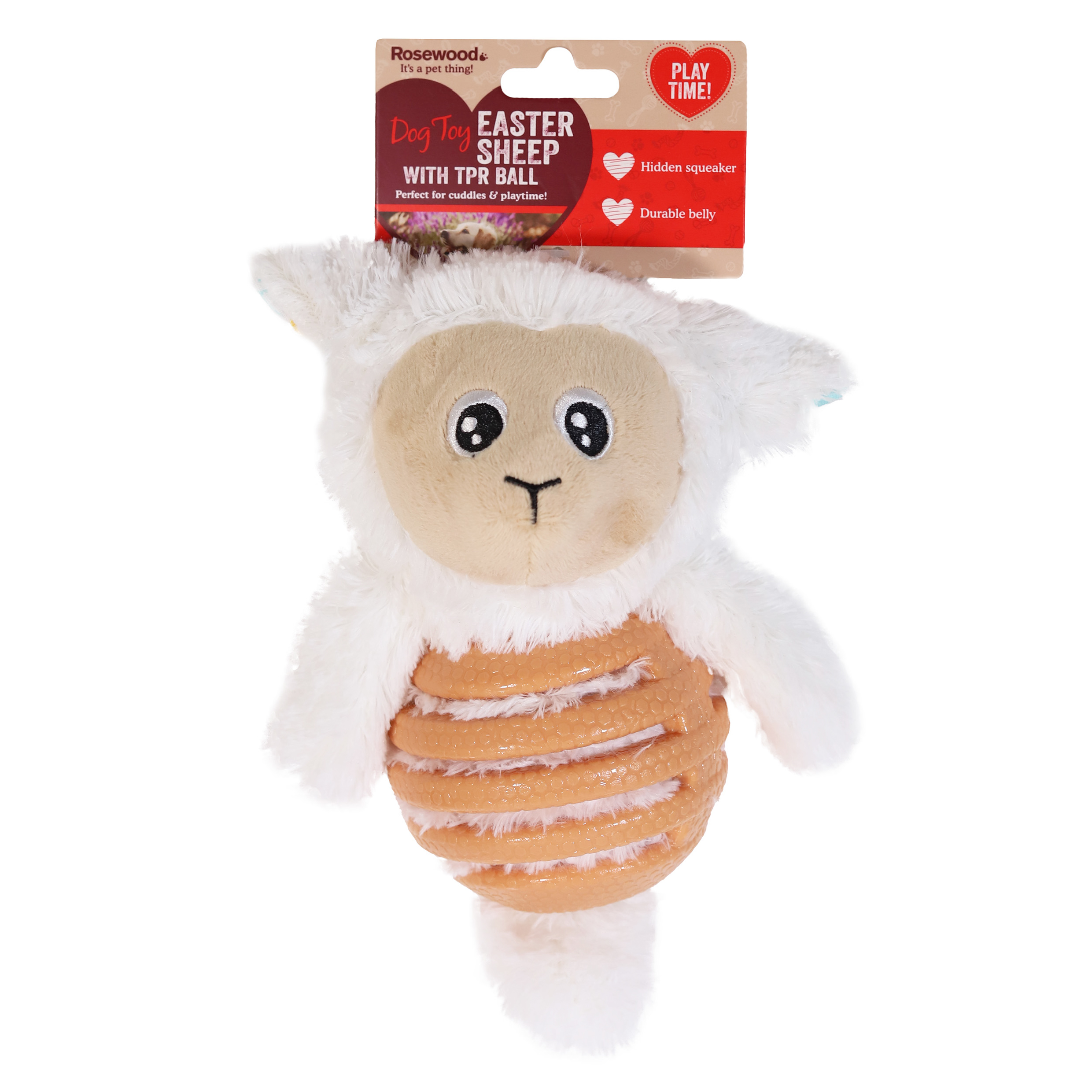 Rosewood Easter Sheep with TPR Ball Dog Toy | Jollyes Pets