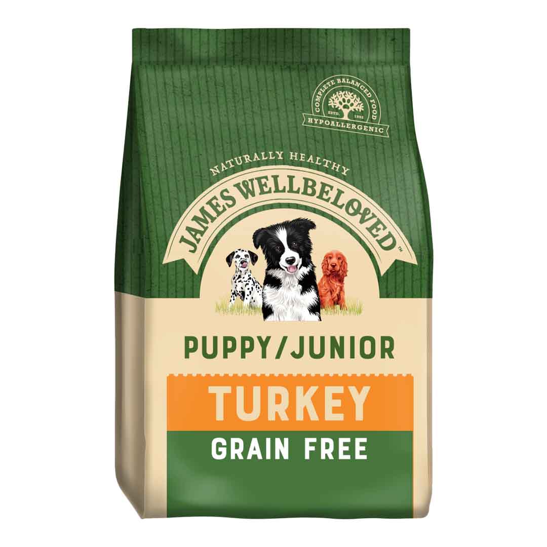 James Wellbeloved James Wellbeloved 38 Grain Free Turkey Puppy Dry Dog Food pet food packaging