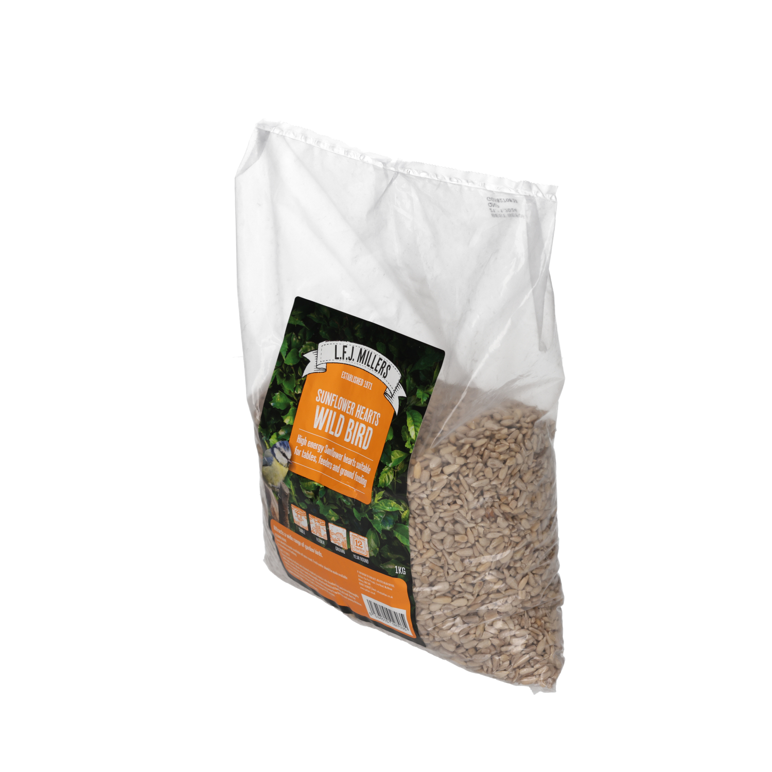 LFJ Millers | Sunflower Hearts Wildbird Seed | 1Kg