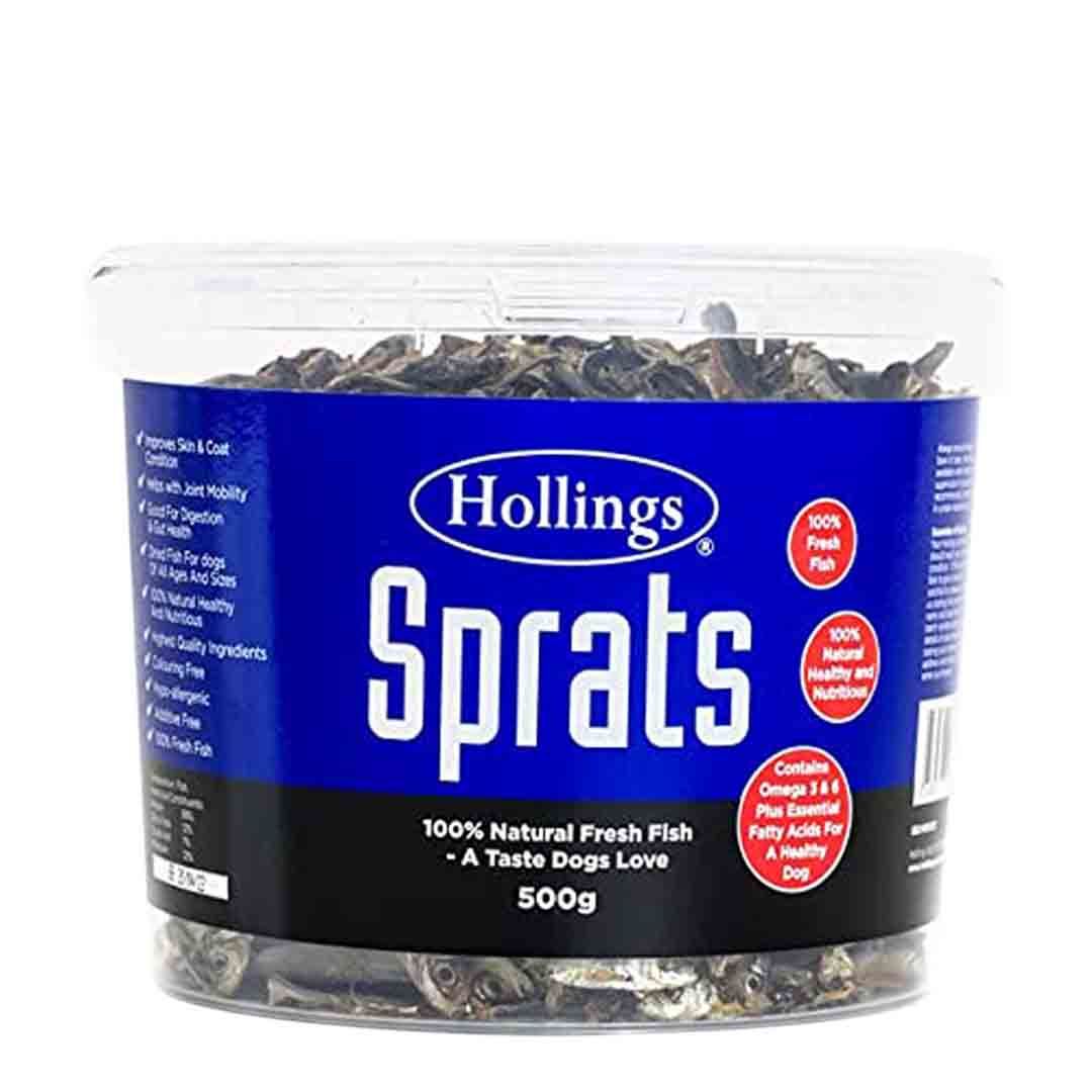 Hollings Tub Of Sprats 500g Dog Treats