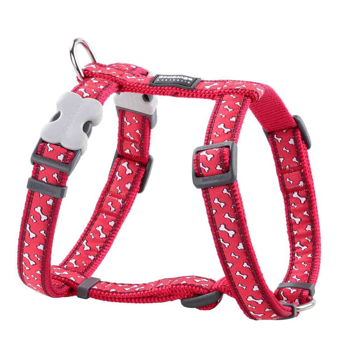 Red Dingo Flying Bones Red Dog Harness Extra Small Dog Harnesses