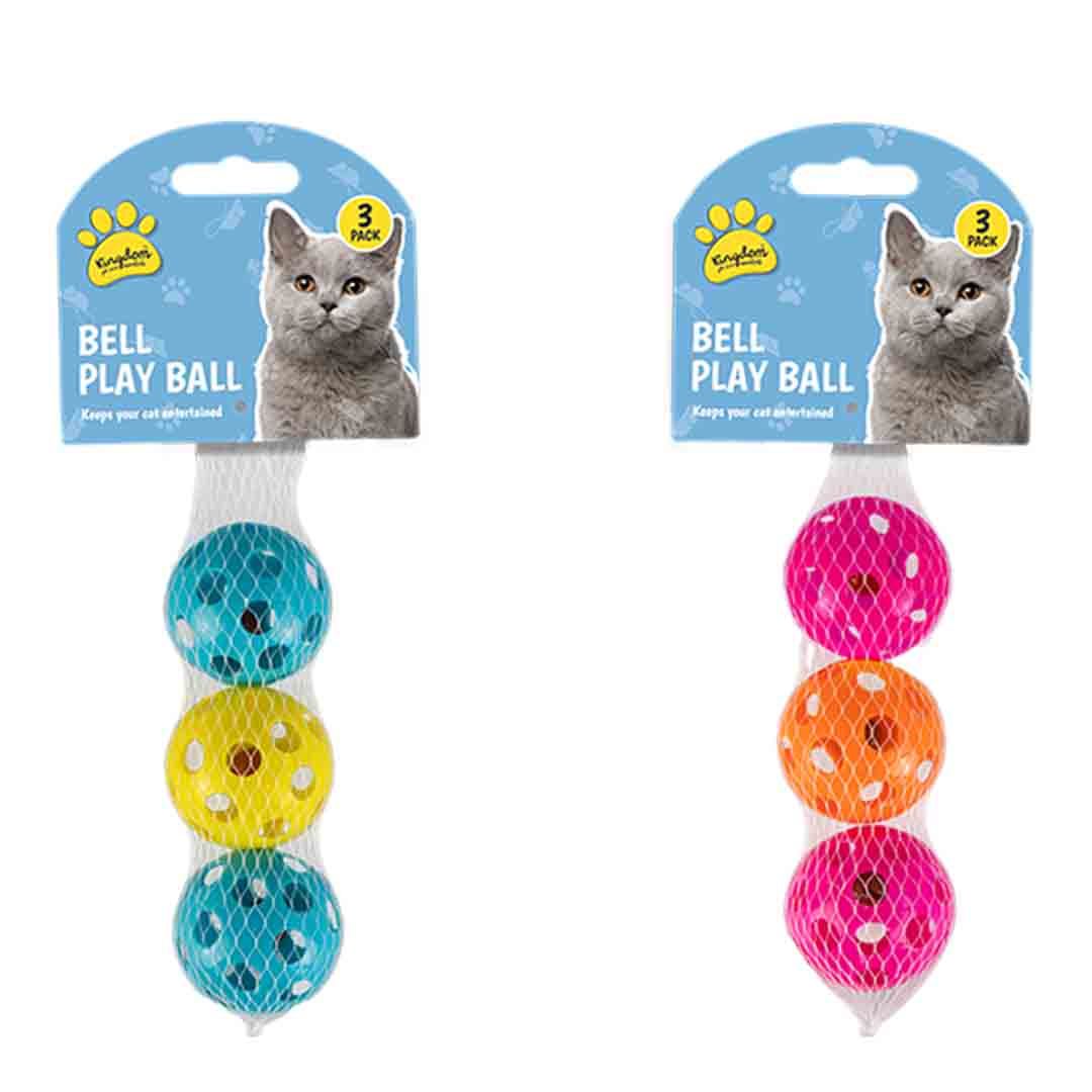 Kingdom Bell Play Ball Cat Toy 3 Pack Cat Toys