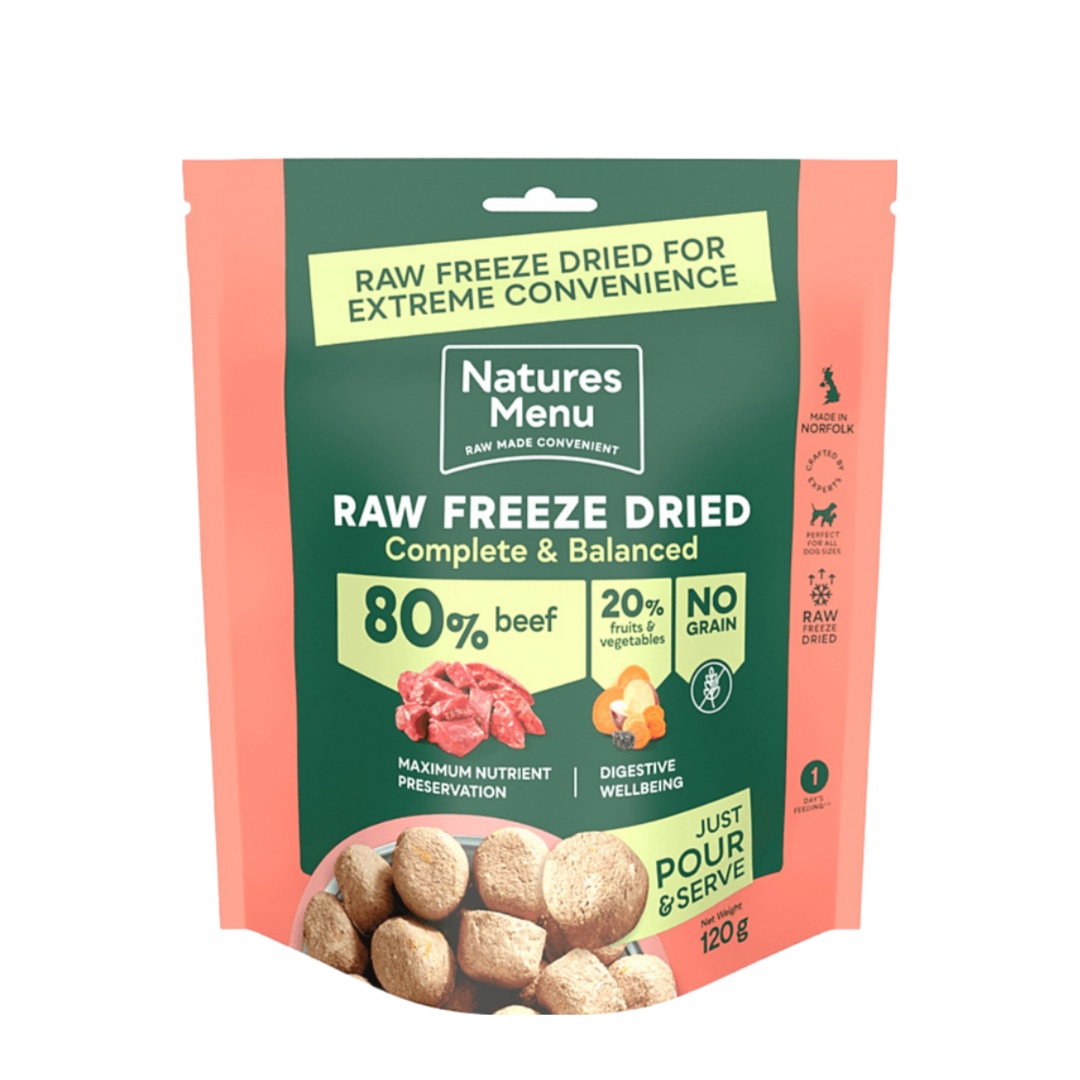 Nature’s Menu Freeze Dried Beef Raw Dog Food Jollyes