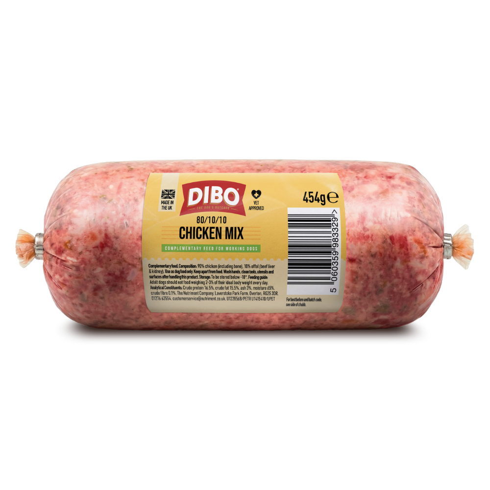 Jollyes Brand Jollyes Brand Dibo Mix Chubb Raw Chicken Adult Dry Dog Food pet food packaging