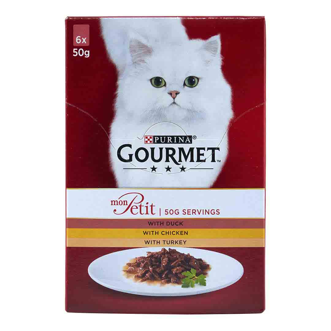 Gourmet Mon Petit Poultry Cat Food 6x50g Jollyes