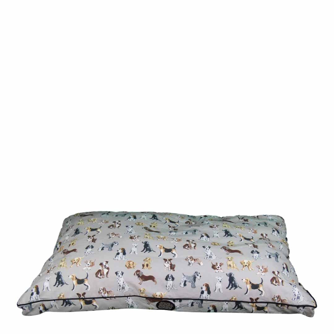 Snug & Cosy Dog Print Lounger Dog Bed