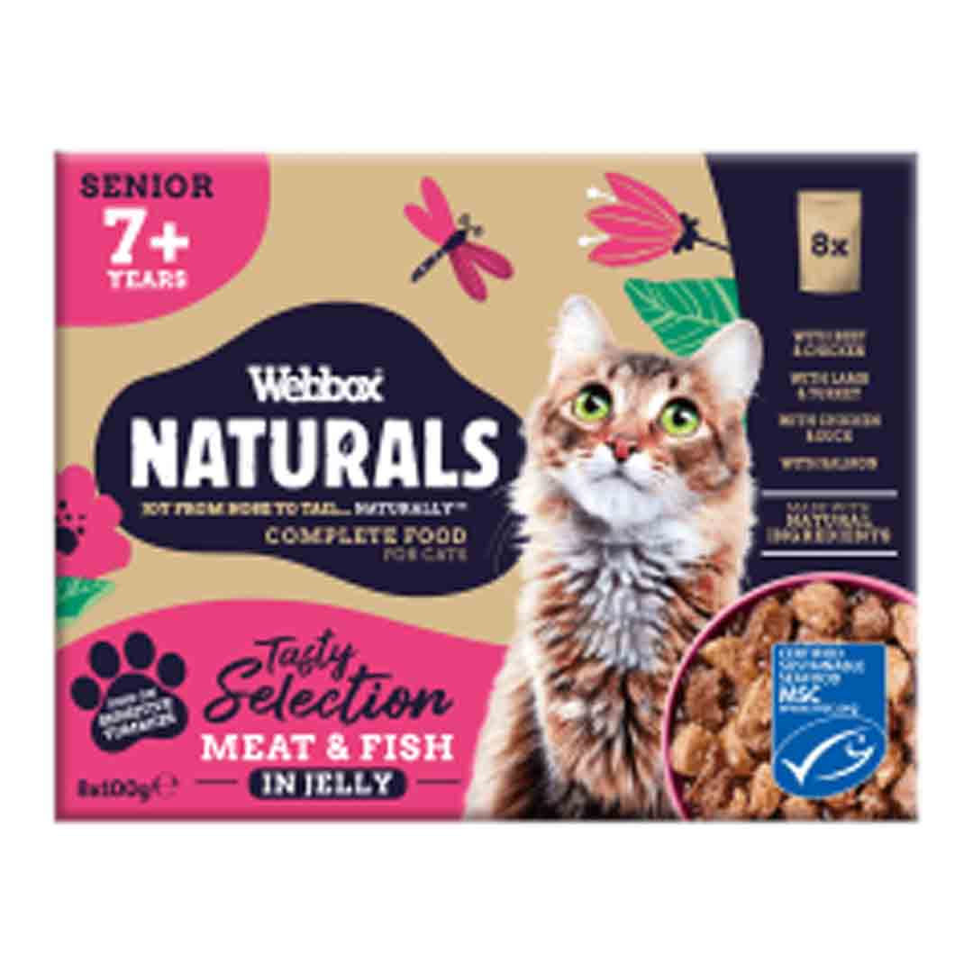 Webbox Webbox Naturals Mixed Selection Senior Wet Cat Food pet food packaging