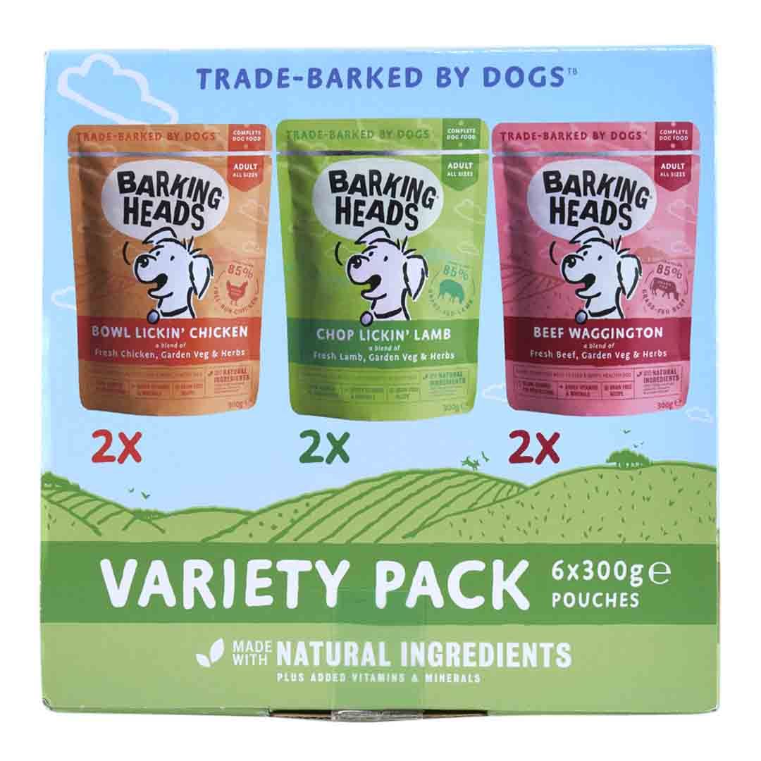Barking Heads Adult Wet Pouch 6x300g Natural Food for Dog and Puppy