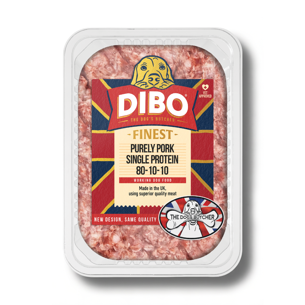 Jollyes Brand Jollyes Brand Dibo Purely 10 Raw Pork Adult Dry Dog Food pet food packaging