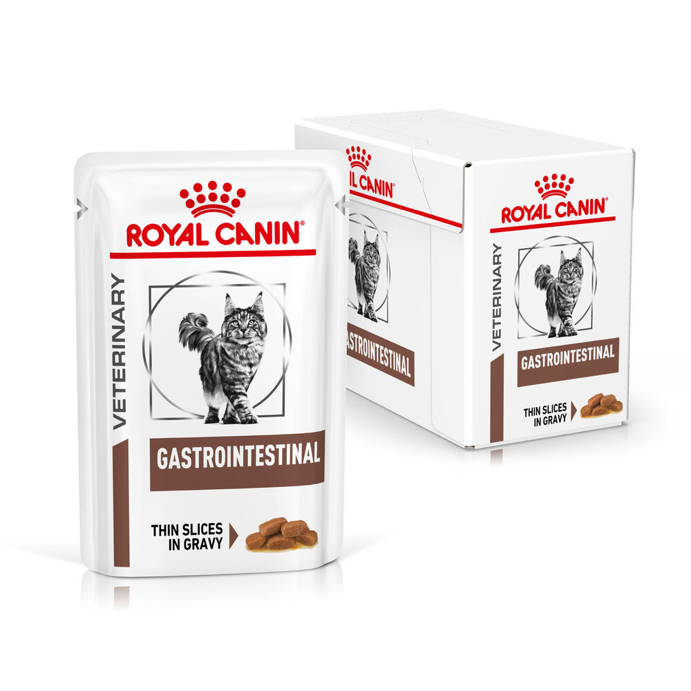 Royal Canin Royal Canin Gastrointestinal Thin Slices Adult Wet Cat Food pet food packaging
