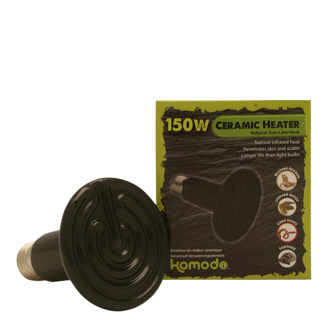 Komodo Ceramic Heat Emitter in Black 150W Tank Heating