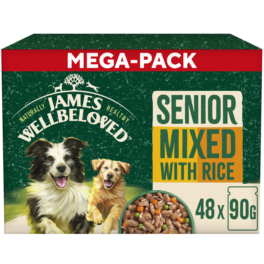 James Wellbeloved James Wellbeloved Variety Senior Wet Dog Food pet food packaging