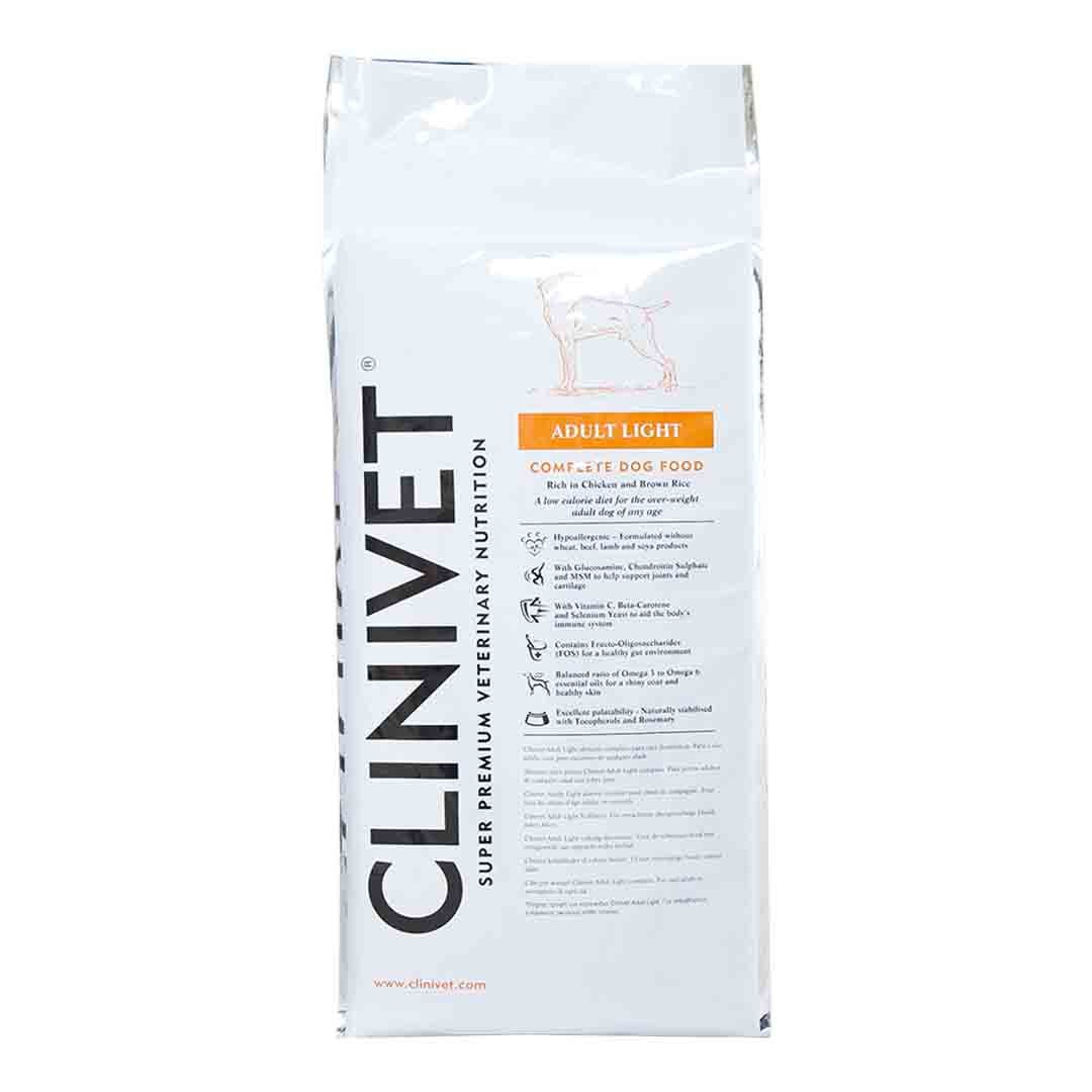 Clinivet Clinivet Light Adult Dry Dog Food pet food packaging
