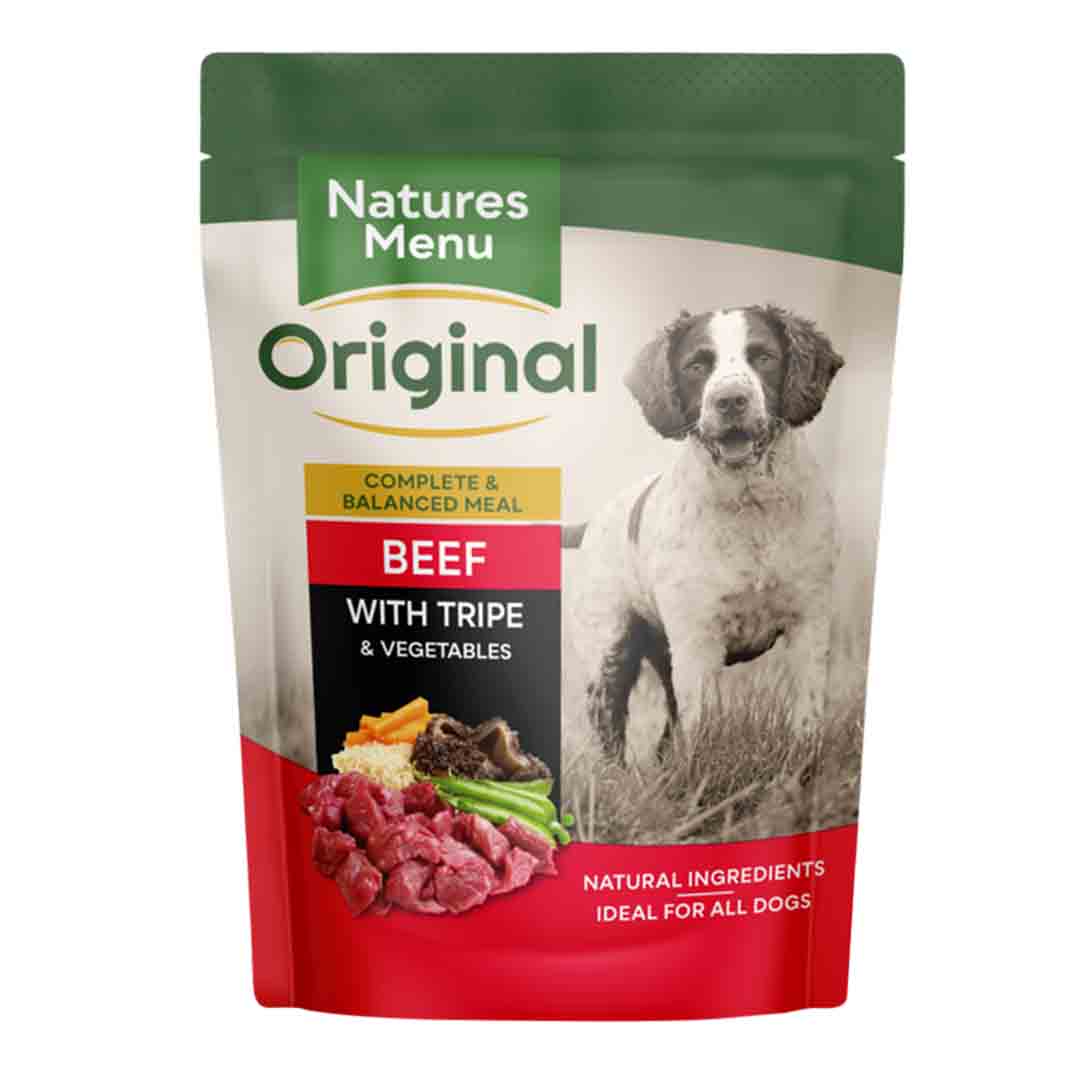 Natures Menu Beef & Tripe Pouch 300g Raw Dog Food