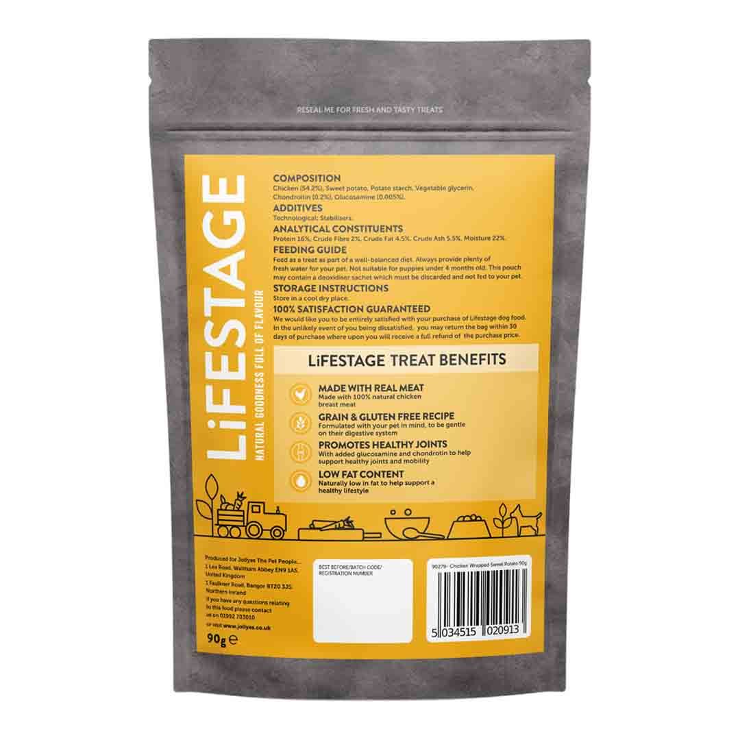 Lifestage Chicken Wrapped Sweet Potato Dog Treat Jollyes