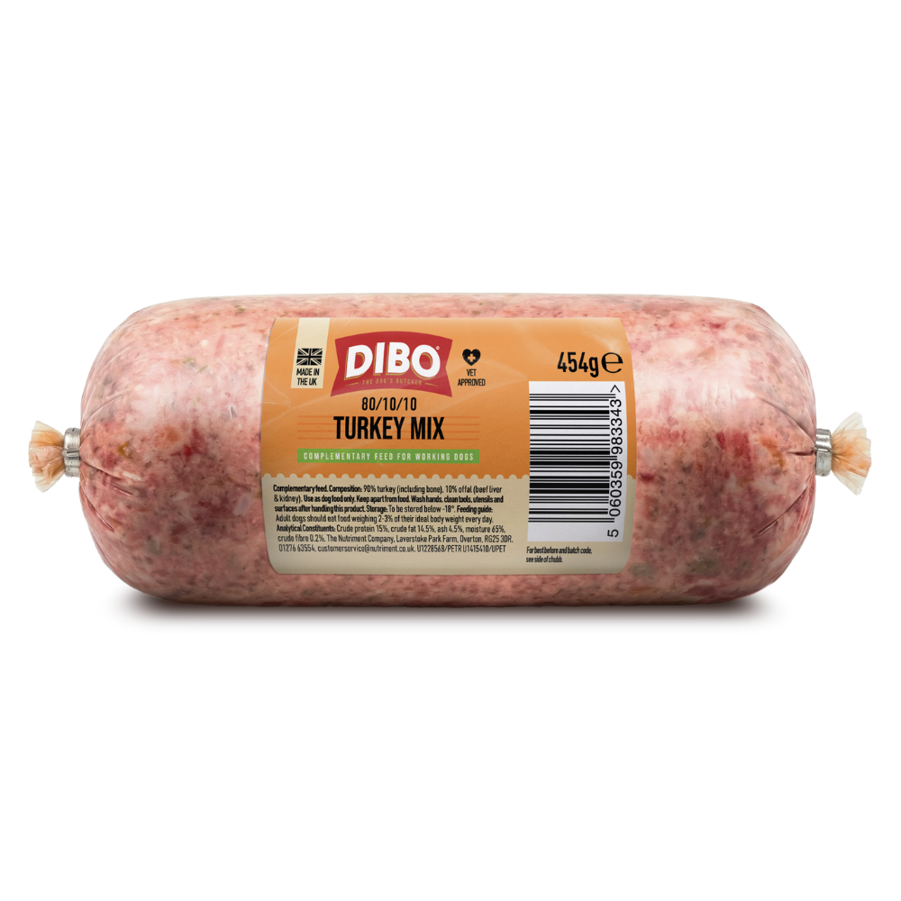 Jollyes Brand Jollyes Brand Dibo Mix Chubb Raw Turkey Adult Dry Dog Food pet food packaging