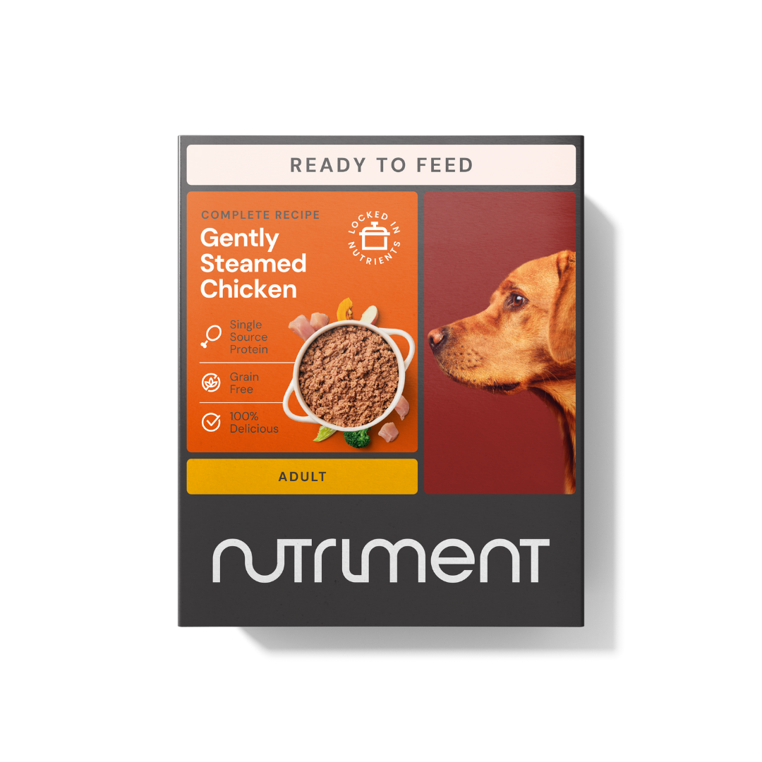 Nutriment Nutriment Gently Steamed Raw Chicken Adult Dry Dog Food pet food packaging