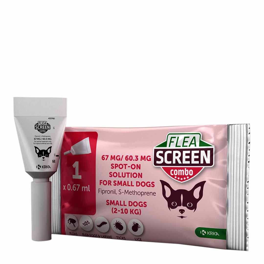 Flea Screen Combo Small Dog (210kg) 3 Pipettes Spot On Treatment