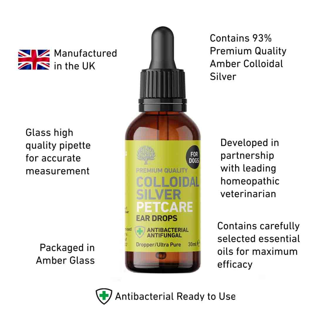 Nature's Greatest Secret Colloidal Silver Ear Drops Pet Ear Care