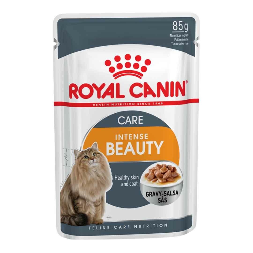 Royal Canin Royal Canin Intense Beauty Adult Wet Cat Food pet food packaging